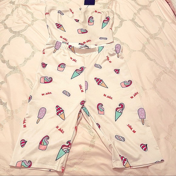 fashion nova ice cream biker short set medium NWT - Picture 2 of 9